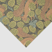 Art Nouveau Eik & Eekhoorns Tissuepapier (Detail)