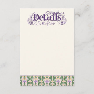 Art Nouveau Elegante Distel Lichtgeel Informatiekaartje