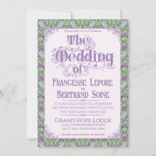 Art Nouveau Elegante Liefdesvogels Sering Kaart