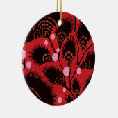 Art Nouveau Elegantie: bloemmotief Keramisch Ornament (Rechts)