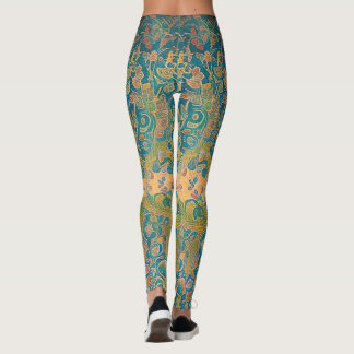 Art nouveau en Perzische kunst- geïnspireerde digi Leggings