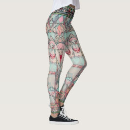 Art nouveau en Perzische kunst- geïnspireerde digi Leggings