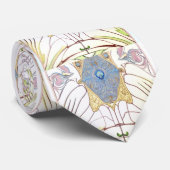 Art nouveau en Perzische kunst- geïnspireerde digi Stropdas (Opgerold)