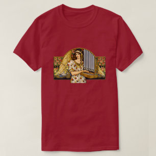 Art Nouveau Engel Orgelspeler Vintage Muziek T-shirt