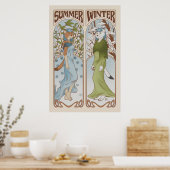 Art Nouveau Ermine Furry Poster (Cuisine)