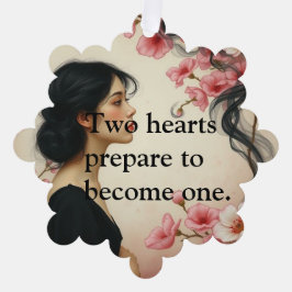 Art Nouveau ETHERISCHE Huwelijksuitnodiging met Fl Ornament Kaart