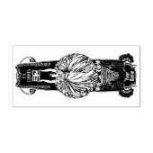  Art Nouveau Ex Libris Vrouw Sjabloon Rubberstempel (Afrduk)