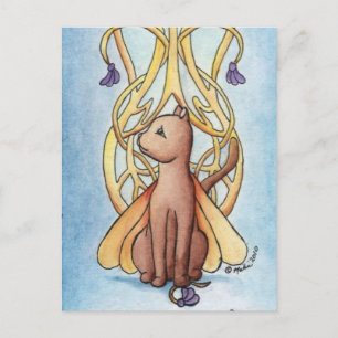 Art Nouveau Fairy Cat Briefkaart