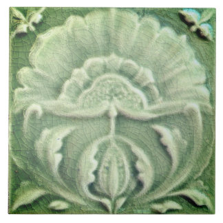 Art nouveau faux jugendstil carreau de fleurs vert
