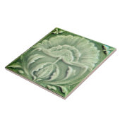 Art nouveau faux jugendstil carreau de fleurs vert (Côté)