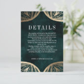 Art Nouveau faux or DÉTAILS insérer carte (Debout devant)