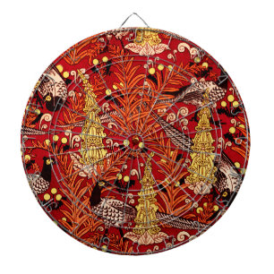 Art Nouveau fazanten, varens en paardenbloem Dartbord