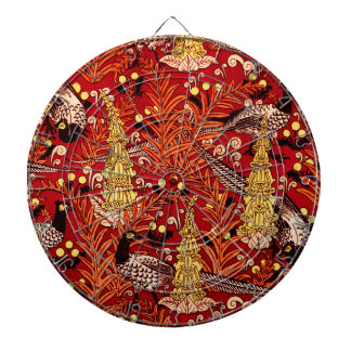 Art Nouveau fazanten, varens en paardenbloem Dartbord