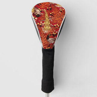 Art Nouveau fazanten, varens en paardenbloem Golfheadcover