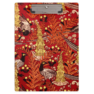 Art Nouveau fazanten, varens en paardenbloem Klembord