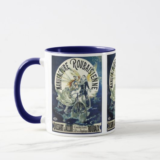 Art Nouveau feeën, fiets Pierrot Moon Mok (Links)