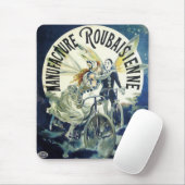 Art Nouveau feeën, fiets Pierrot Moon Muismat (Met muis)