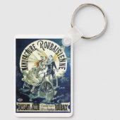 Art Nouveau feeën, fiets Pierrot Moon Sleutelhanger (Achterkant)