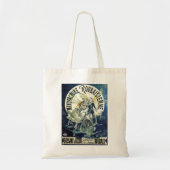 Art Nouveau feeën, fiets Pierrot Moon Tote Bag (Voorkant)