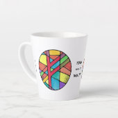 Art Nouveau Fehu Rune Latte Mug - RICHESSE ! (Angle gauche)