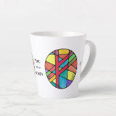 Art Nouveau Fehu Rune Latte Mug - RICHESSE ! (Angle droit)