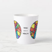 Art Nouveau Fehu Rune Latte Mug - RICHESSE ! (Devant)