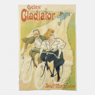 Art Nouveau, fietsen Gladiator-fietsen Theedoek