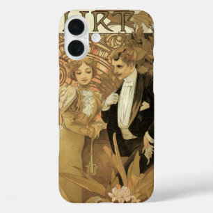 art nouveau flirt koekjes, Alphonse Mucha iPhone 16 Plus Hoesje