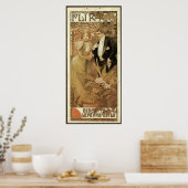  art nouveau flirt koekjes, Alphonse Mucha Poster (Keuken)