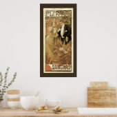  art nouveau flirt koekjes, Alphonse Mucha Poster (Keuken)