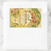 Art nouveau floral beauté lotion Siberia étiquette (Sac)
