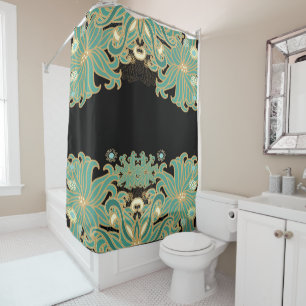 art nouveau, , floral, belle époque, elegant, bl douchegordijn