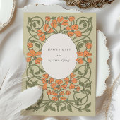 Art Nouveau Floral bruiloft uitnodiging