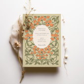 Art Nouveau Floral bruiloft uitnodiging