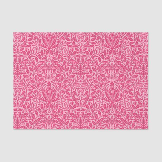 Art Nouveau Floral Damask, Deep Fuchsia Pink Tissuepapier (Voorkant)