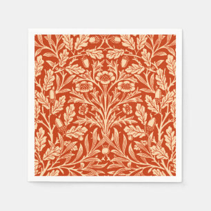 Art Nouveau Floral Damask, Mandarin Oranje Servet