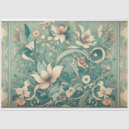 Art Nouveau Floral Decoupage Tissue Paper Tissuepapier