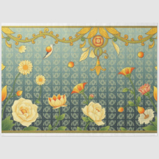Art Nouveau Floral Decoupage Tissue Paper Tissuepapier
