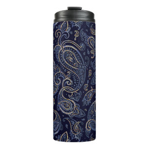 Art Nouveau Floral Denim Design Thermosbeker