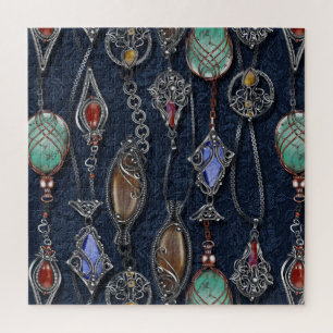 Art Nouveau Floral: Denim Elegance. Legpuzzel