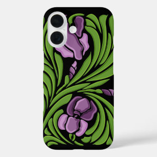 Art Nouveau Floral Design iPhone 16 Hoesje