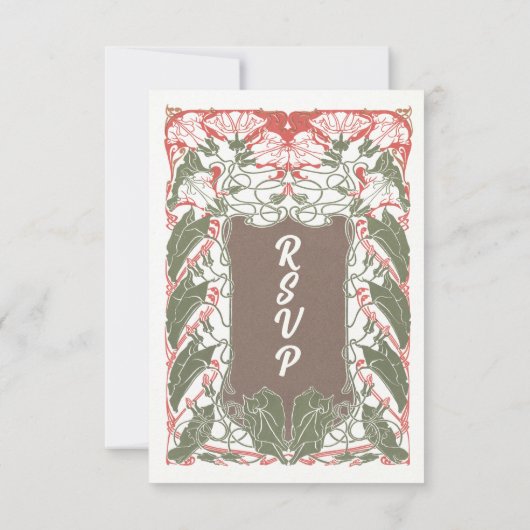 Art Nouveau Floral Elégance 2 RSVP (Dos)