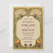 Art Nouveau Floral Frame Wedding Invitation (Devant)