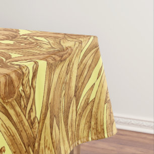 Art Nouveau Floral Iris Pattern Tafelkleed