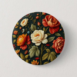 Art Nouveau Floral - Leef het leven in volle bloei Ronde Button 5,7 Cm