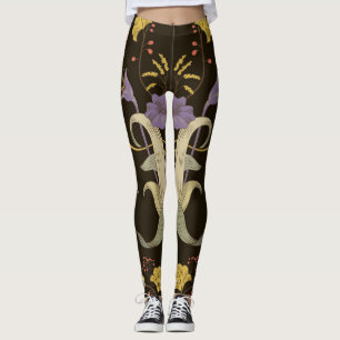 Art Nouveau Floral:  motief Leggings