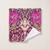 Art Nouveau floral, prune, beige et Deep Purple (Gant de toilette)