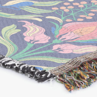 Art Nouveau Floral Throw Blanket Deken