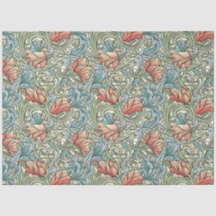 Art Nouveau Floral Wallpaper Design Decoupage Tissuepapier