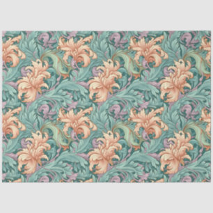 Art Nouveau Floral Wallpaper Design Decoupage Tissuepapier